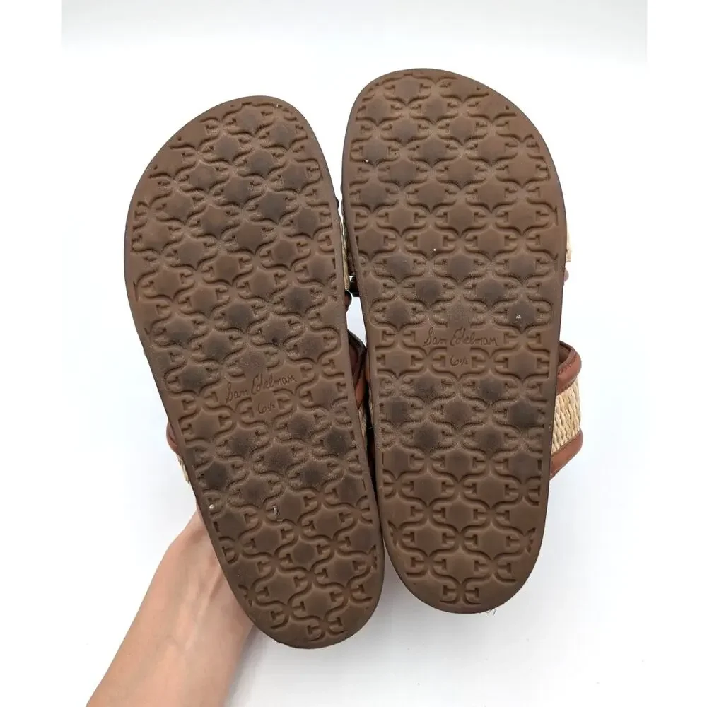 Sam Edelman Rowan Double Strap Slide Sandals Women's Dk Natural Size US6.5M - Picture 7 of 11